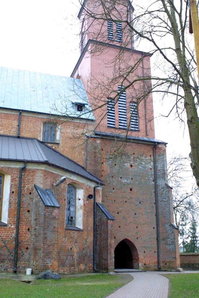 St Bartholomew's church in Andrzejewo, Poland. Built in the 16th century in the Masovian Gothic style.