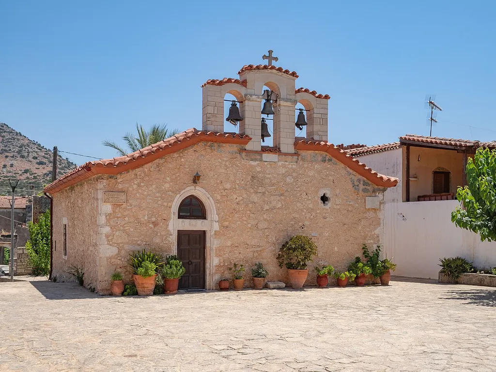 The medieval church of Saint George in Melidoni, Crete.