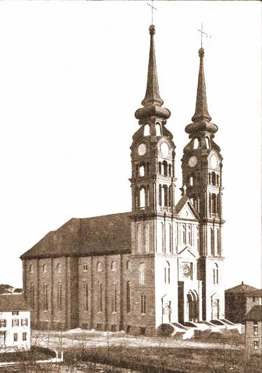 Notre Dame Church, Fall River, Massachusetts (1911). Dedicated 1906. Destroyed by fire, May 11, 1982.