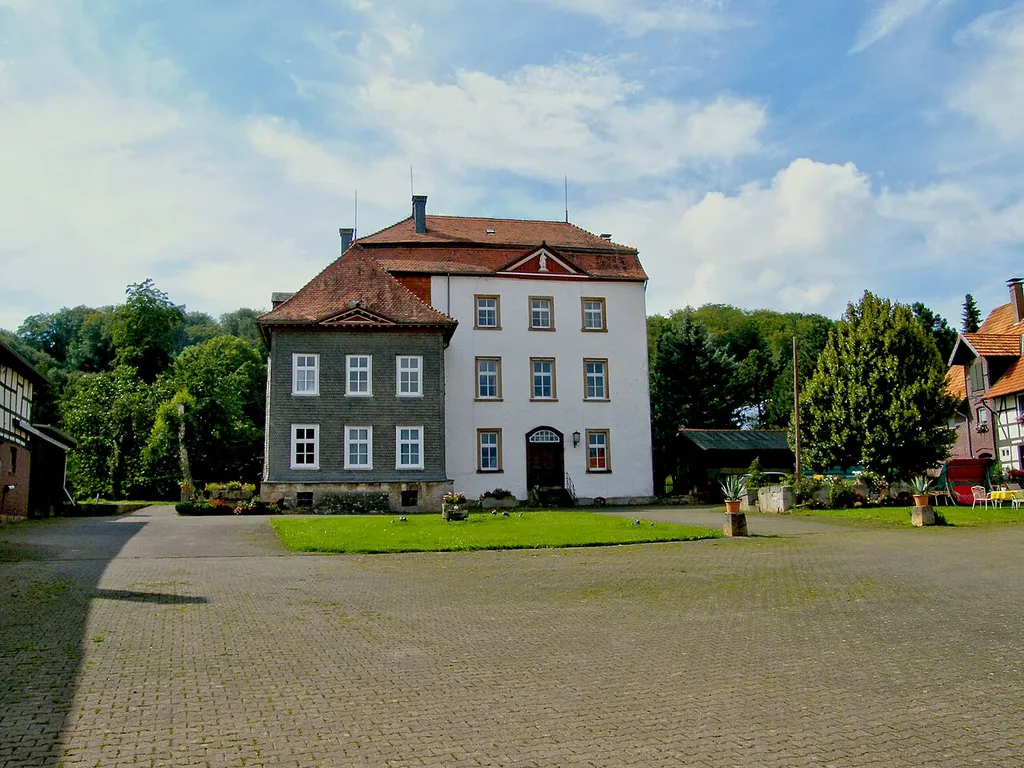 Ehemalige Wasserburg Wasserburg Lengefeld, (Herrenhaus) in Korbach-Lengefeld