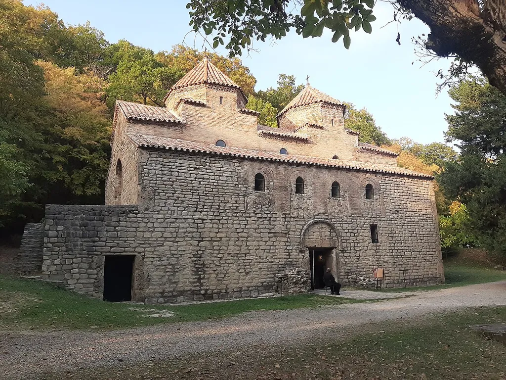 Gurjaani Kvelatsminda Church in the Fall, Kakheti, Georgia