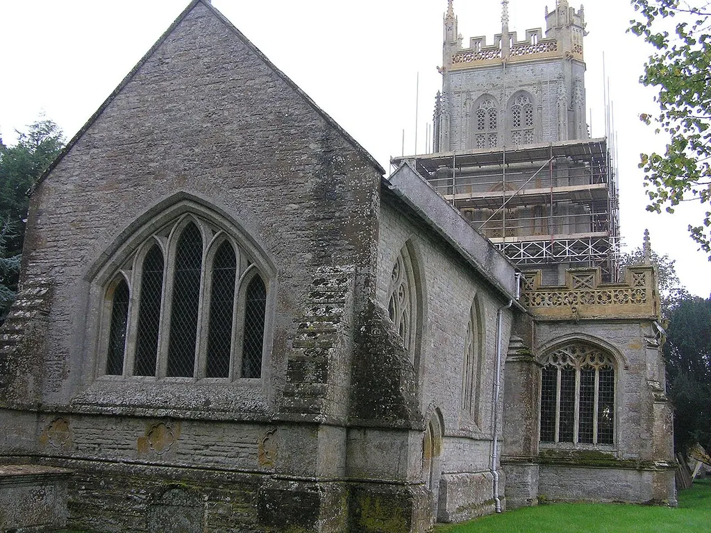 Parish church of St Mary the Virgin, Isle Abbotts, Somerset, seen from the northeast