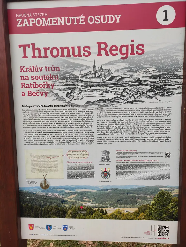 Thronus Regis, naučná stezka Zapomenuté osudy, Ratiboř, okres Vsetín, Zlínský kraj, Česká republika
