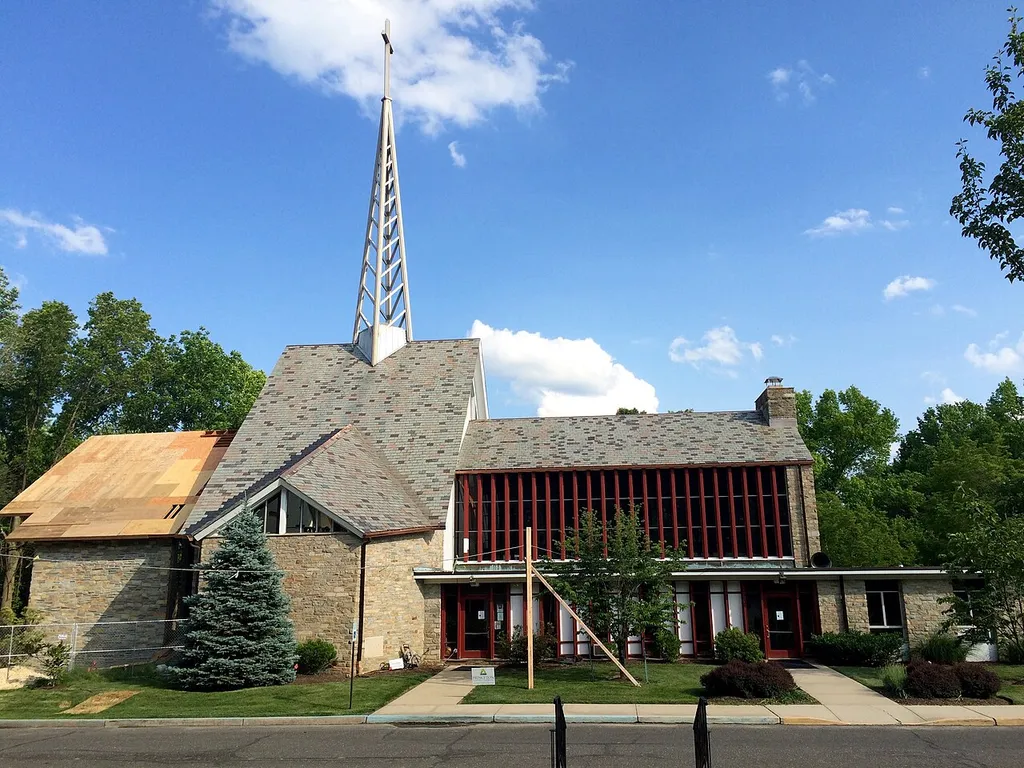 The exterior of All Saints Episcopal Church in Princeton, New Jersey.