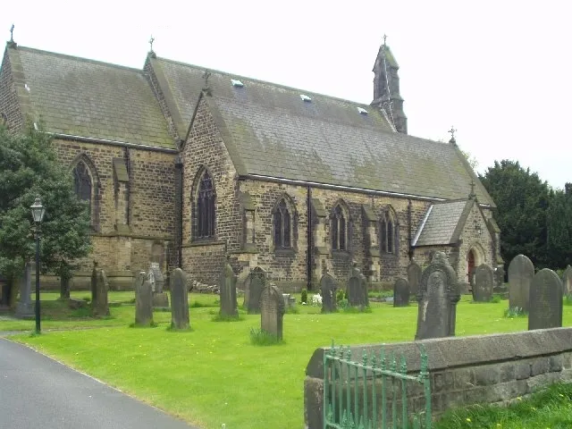 St James' Church, Low Lane, Horsforth. This is on the south-west side of Low Lane, between Lickless Drive and St James Terrace. It is more or less hidden from view by houses and the former primary school.