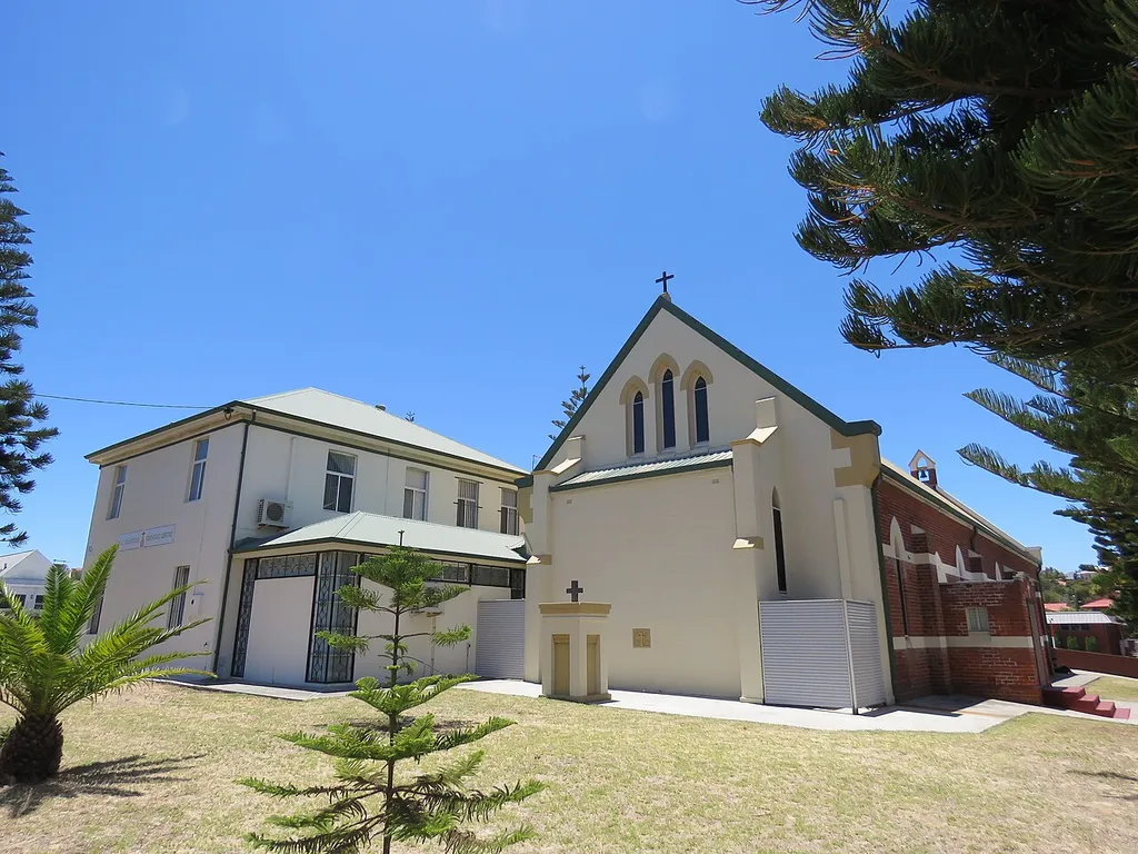 The heritage listed St Anne’s Croatian Roman Catholic Church and Croatian Community Centre, North Fremantle, Western Australia.