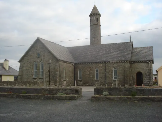 Quilty Church dedicated to Stella Mare. Built with funds donated by French people after the rescue of the crew of the Leon XIII