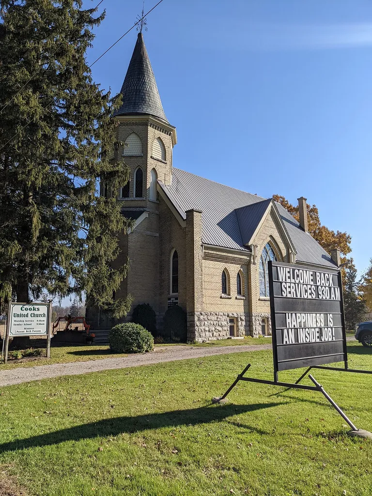 A rural United church located in Strathroy-Caradoc municipality in Ontario, Canada