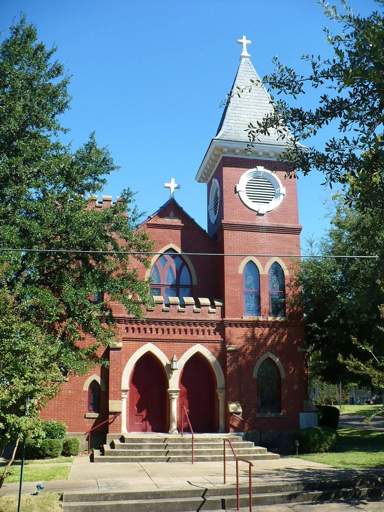 St. Leo's Catholic Church in Demopolis, Alabama, United States. Built in 1905. The congregation was established in Demopolis in 1817.