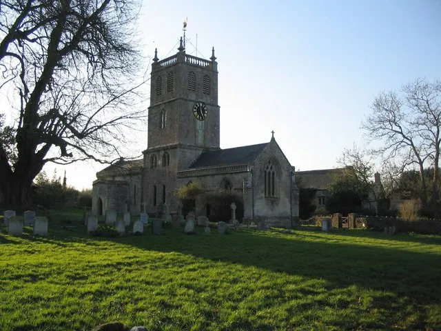 SS Luke and Andrew's parish church, Priston, Somerset, seen from the southeast