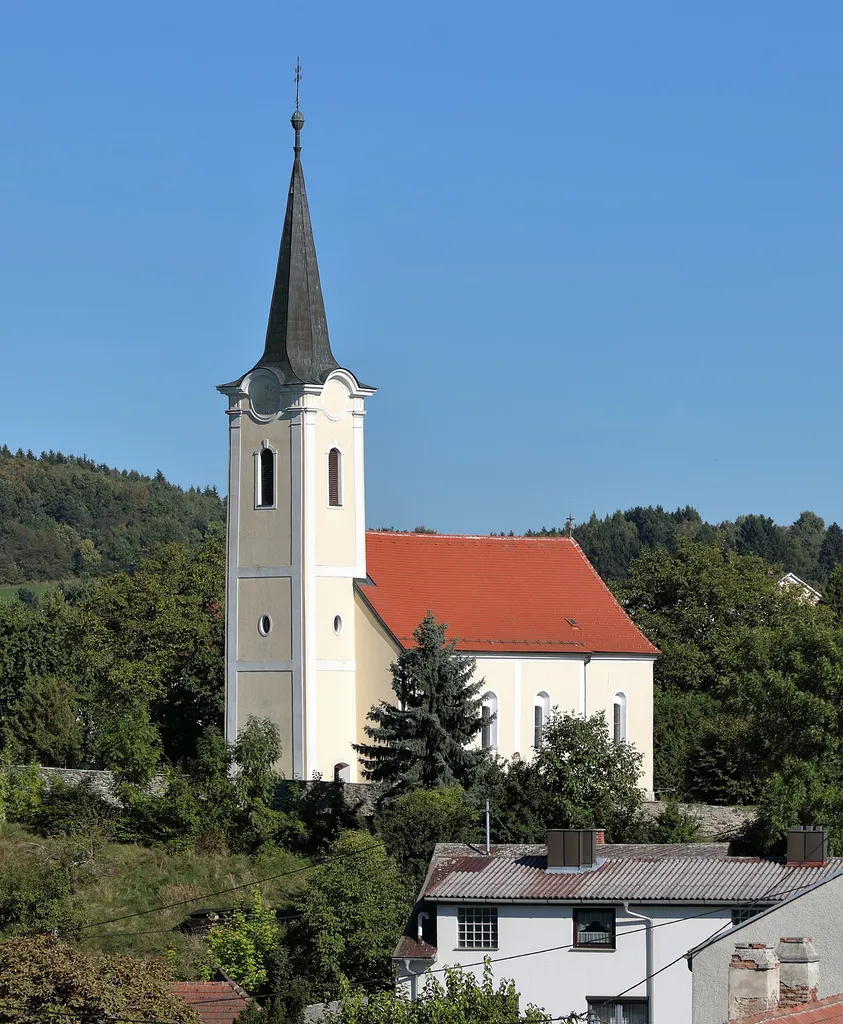 Catholic parish church of Bernstein, Burgenland, Austria.