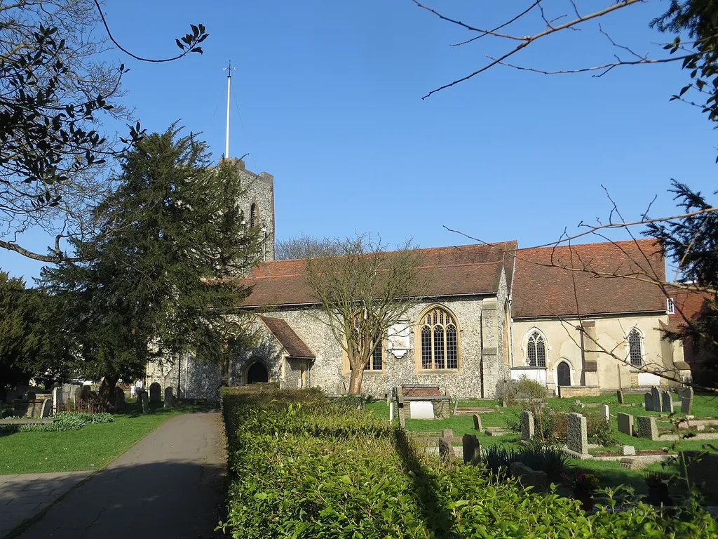 St Mary's parish church, Walton on Thames, Surrey, seen from the south