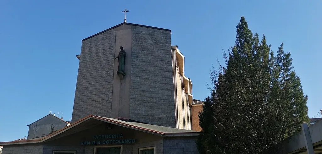 Chiesa di San Giuseppe Benedetto Cottolengo seen from Corso Potenza, Turin, Italy