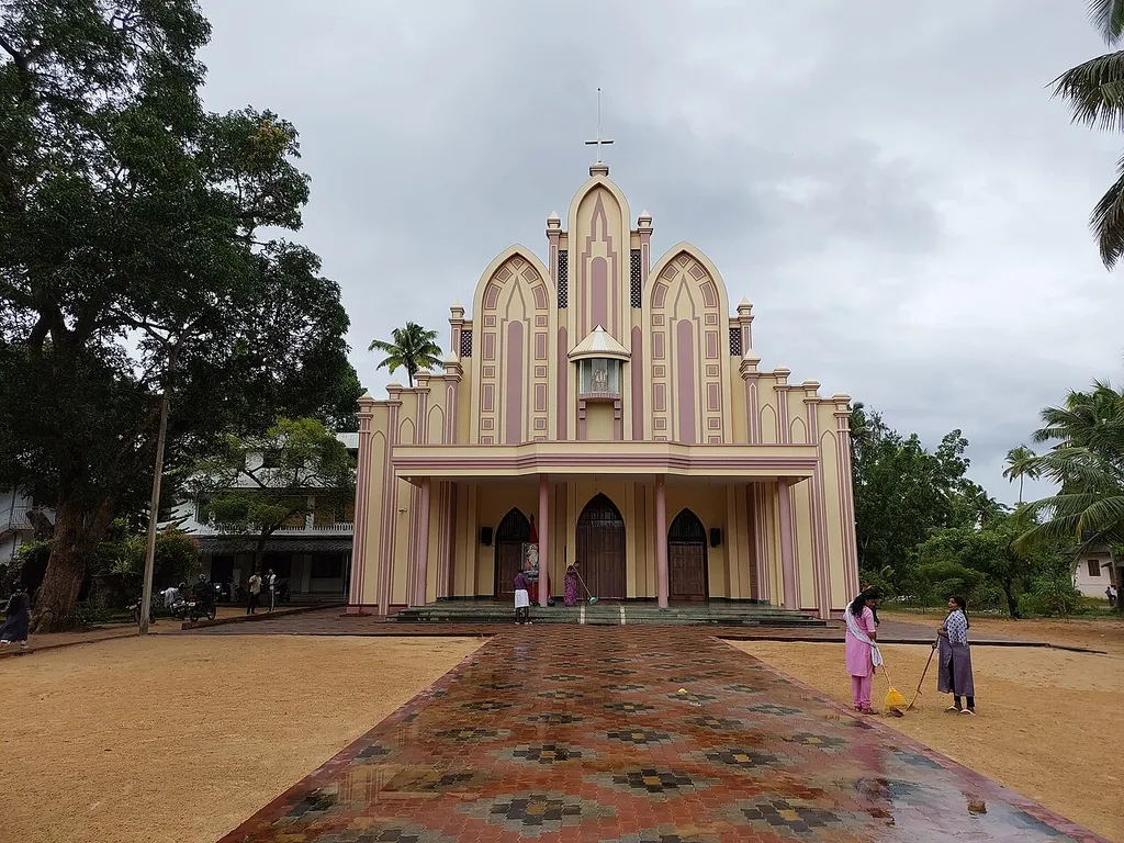 St. Augustine's Church, Mararikulam. The church was built in 1877.