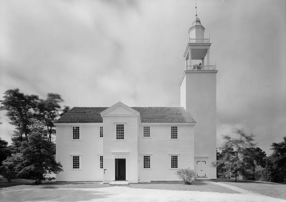 Photographic view from the south east of West Parish Congregational Church, State Route 19, Barnstable, Barnstable County, Massachusetts