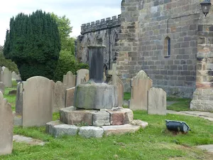 Cross base and shaft in Churchyard of St. Mary