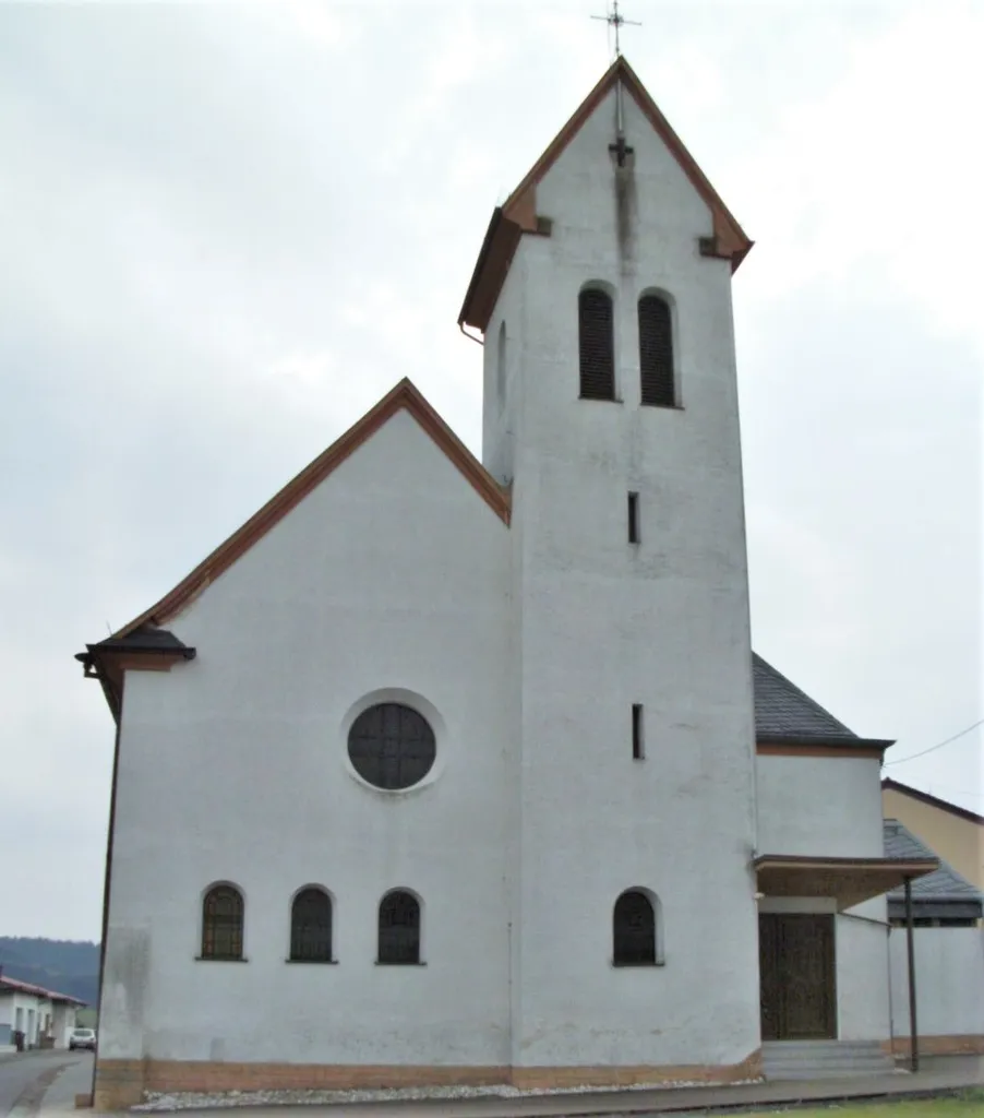 Exterior of the roman catholic church in Gonnesweiler, Saarland