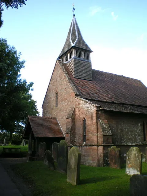 St Chad's, Boningale, near to Boningale, Shropshire, Great Britain. Dedicated to St Chad, the church is originally thought to date from the 11th century. Various improvements and alterations have obviously been made throughout the years since. There are three bells in the spire, one of which is thought to have been kidnapped on its way from casting in Birmingham to its planned destination in Donington, but quite why the church at Donington didn't have something to say about this is not recorded.