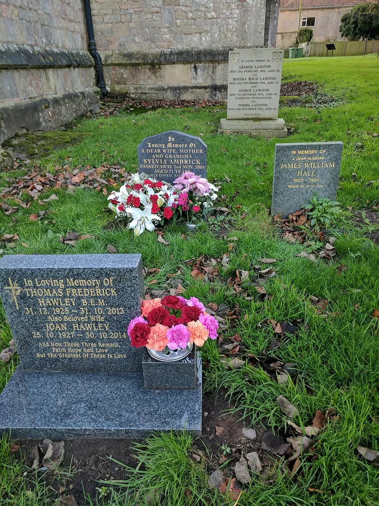 Group Of 4 Headstones 10 Metres West Of Tower At Church Of St Peter And St Paul .mw-parser-output .messagebox{margin:4px 0;width:auto;border-collapse:collapse;border:2px solid var(--border-color-progressive,#6485d1);background-color:var(--background-color-neutral-subtle,#fbfcff);color:var(--color-base,#202122);box-sizing:border-box;border-inline-start-width:8px}.mw-parser-output .messagebox.mbox-small{font-size:88%;line-height:1.25em}.mw-parser-output .mbox-warning,.mw-parser-output .mbox-speedy{border:2px solid var(--border-color-error,#b22222);background:var(--background-color-error-subtle,#ffdbdb);border-inline-start-width:8px}.mw-parser-output .mbox-serious,.mw-parser-output .mbox-delete,.mw-parser-output .mbox-stop{border:2px solid var(--border-color-error,#b22222);border-inline-start-width:8px}.mw-parser-output .mbox-issue,.mw-parser-output .mbox-content{border:2px solid #f28500;background:var(--background-color-warning-subtle,#ffe);border-inline-start-width:8px}.mw-parser-output .mbox-query,.mw-parser-output .mbox-style{border:2px solid #f4c430;background:var(--background-color-warning-subtle,#ffe);border-inline-start-width:8px}.mw-parser-output .mbox-shit{border:2px solid #960;border-inline-start-width:8px}.mw-parser-output .mbox-license{border:2px solid #88a;border-inline-start-width:initial}.mw-parser-output .mbox-legal{border:2px solid var(--border-color-notice,#666);background:var(--background-color-base,#fff);border-inline-start-width:8px}.mw-parser-output .mbox-honor{border:2px solid #ca3;background:var(--background-color-warning-subtle,#fcf4db);border-inline-start-width:8px}.mw-parser-output .mbox-growth{border:2px solid #8d4;background:var(--background-color-success-subtle,#d5fdf4);border-inline-start-width:8px}.mw-parser-output .mbox-move{border:2px solid #93c;border-inline-start-width:8px}.mw-parser-output .mbox-protection,.mw-parser-output .mbox-message{border:2px solid var(--border-color-base,#aaa);border-inline-start-width:8px}.mw-parser-output 