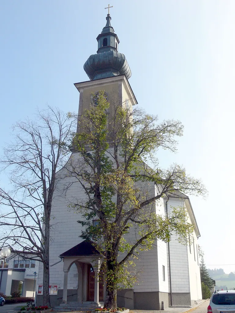Kollerschlag. Pfarrkirche St.Joseph: Fassade This media shows the protected monument with ObjektID 14153 in Austria. (Commons, de, Wikidata)