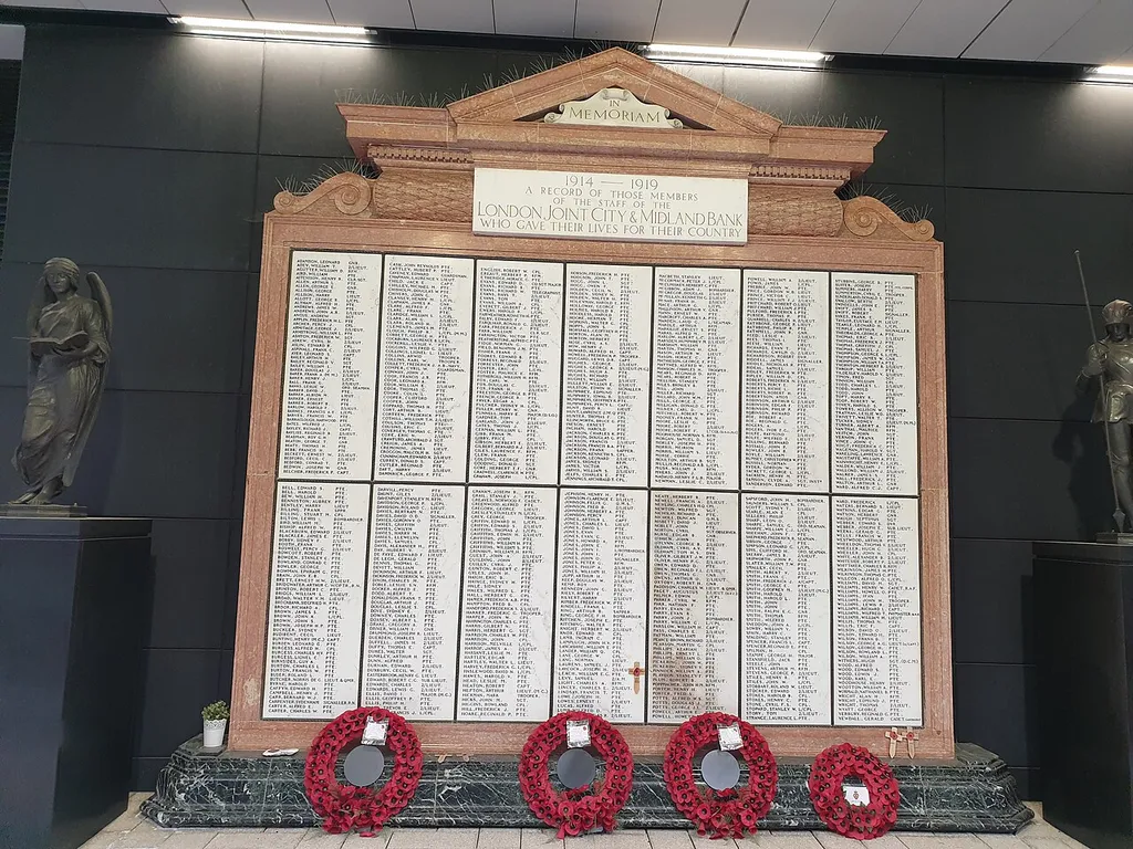 London Joint City and Midland Bank war memorial