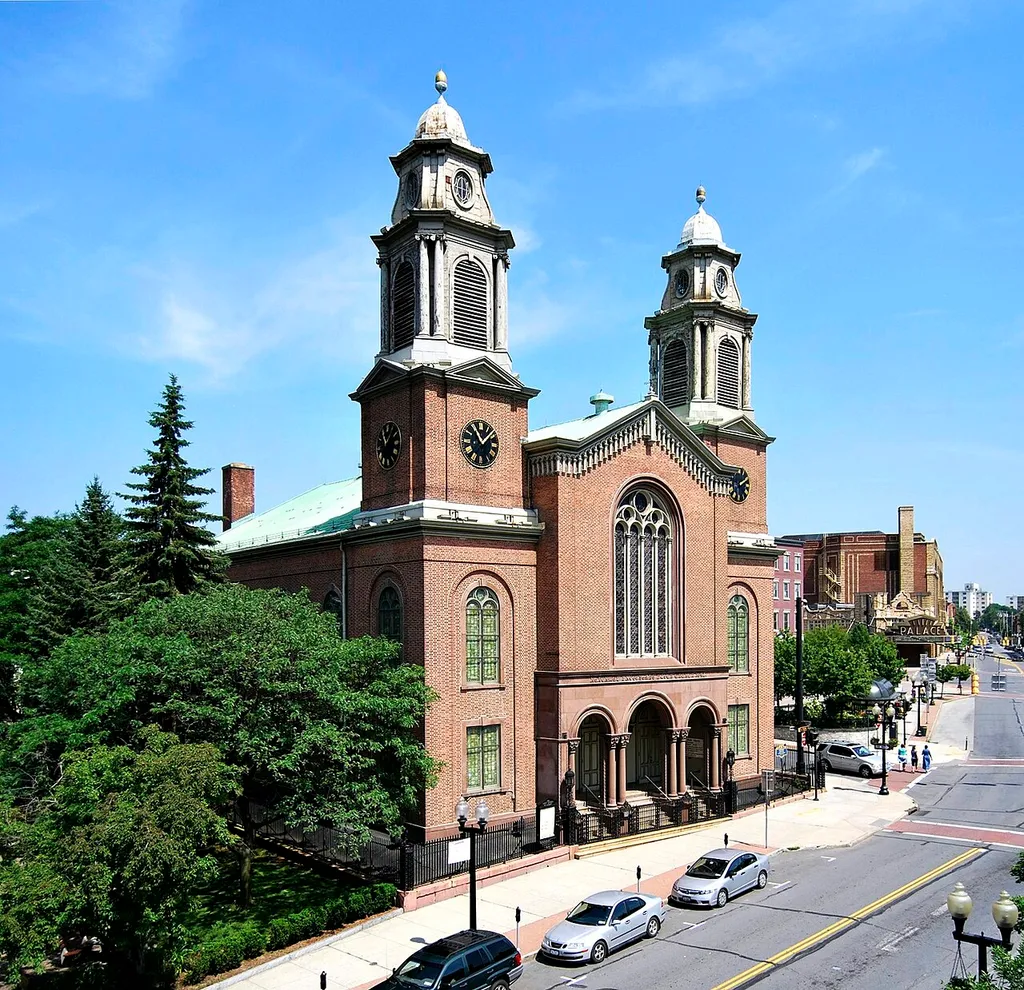 First Church in Albany on North Pearl Street in Albany, New York United States. Built in the period of 1797-1799, it was added to the National Register of Historic Places in 1974.