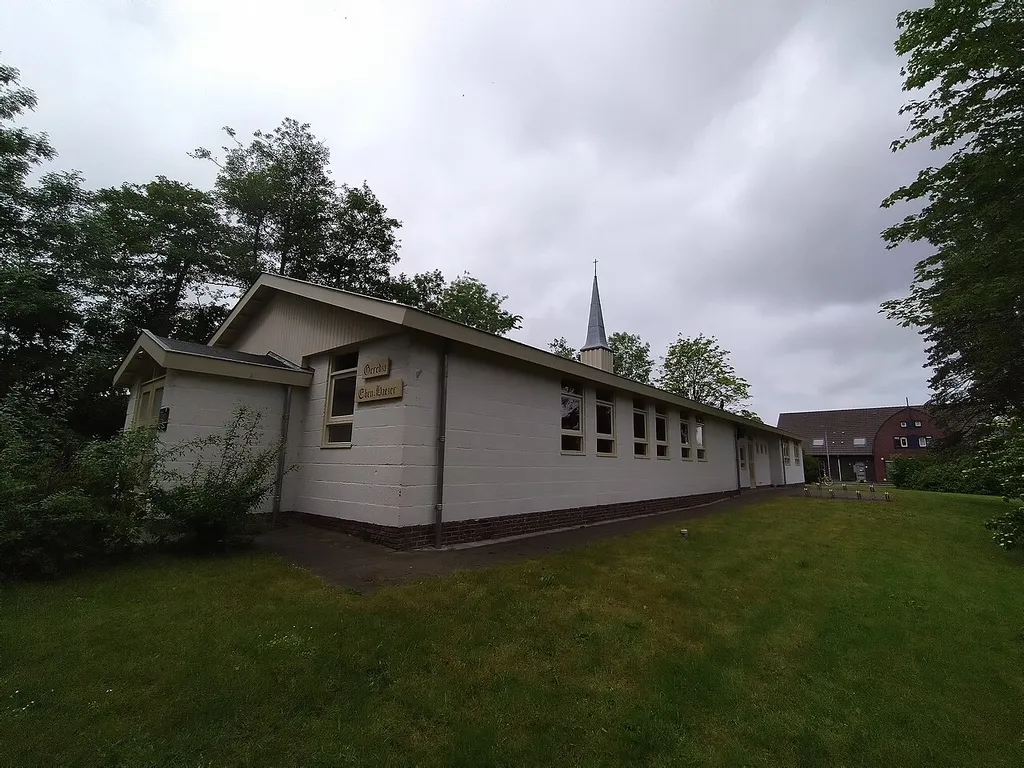 Molukse kerk in Appingedam vanuit het zuidoosten.