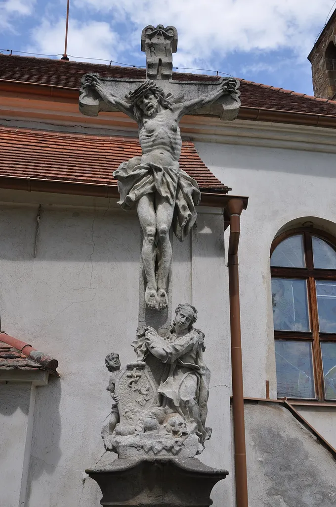 Wayside cross near church of Saints Peter and Paul