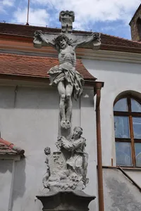 Wayside cross near church of Saints Peter and Paul