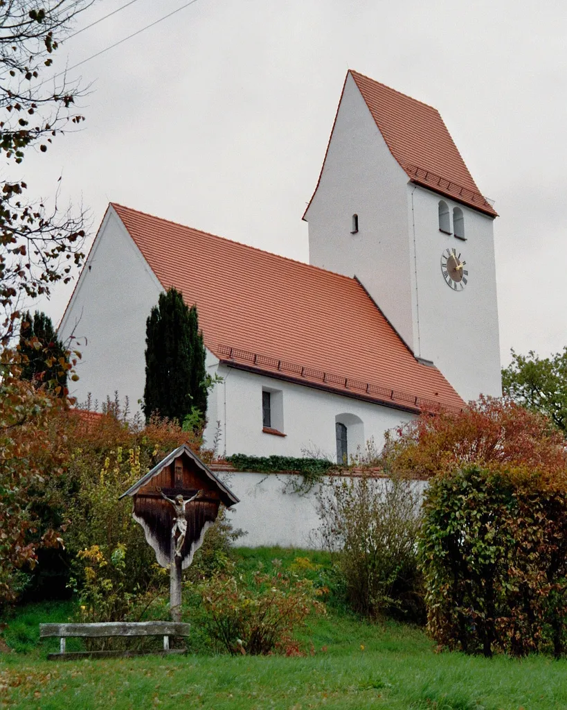 Roman Catholic St John the Baptist (St. Johannes der Täufer) Church in Schönesberg, Ehekirchen, District Neuburg-Schrobenhausen, Bavaria, Germany.