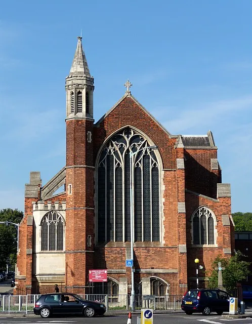 St Alban, Grange Road, near to South Norwood, Croydon, Great Britain. Built in 1889 to the designs of William Bucknall and Sir Ninian Comper in a Perpendicular Gothic style. Grade II listed. The body of the church can be seen here: <a href="https://www.geograph.org.uk/photo/217367">TQ3268 : St Alban's church, Grange Road</a>.