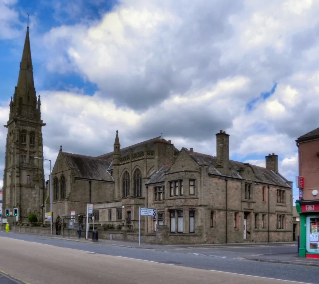 Photograph of the former Congregational Church, Blackburn Road, Bolton, Greater Manchester, England
