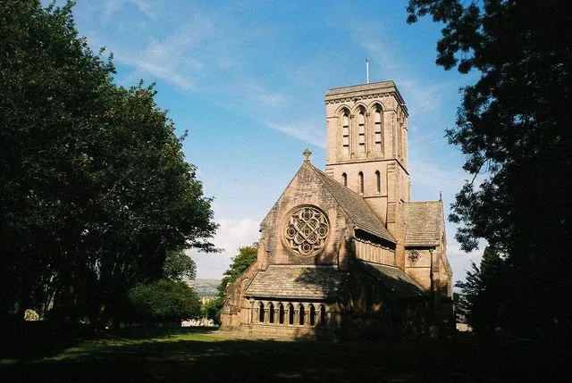 St James' parish church, Kingston, Purbeck, Dorset, seen from the west