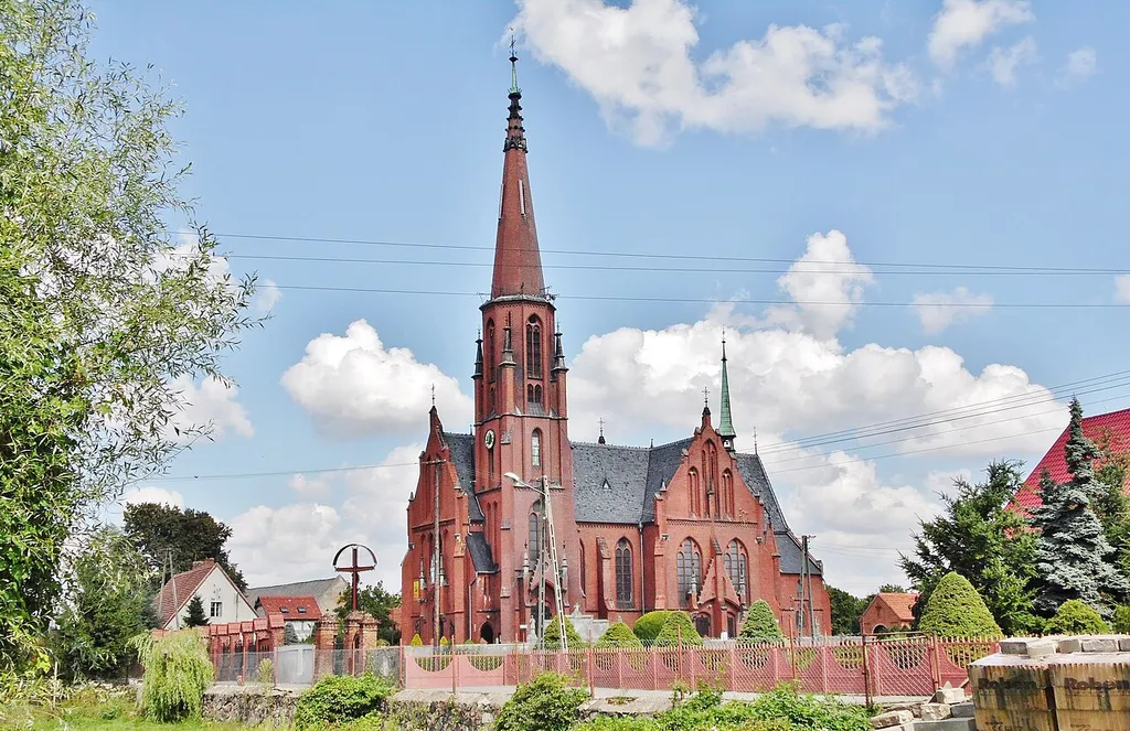 Parish Church. Our Lady of the Snows in the nineteenth century, the fence - Krzycko Small / Leszno district / province. Greater Poland / Poland