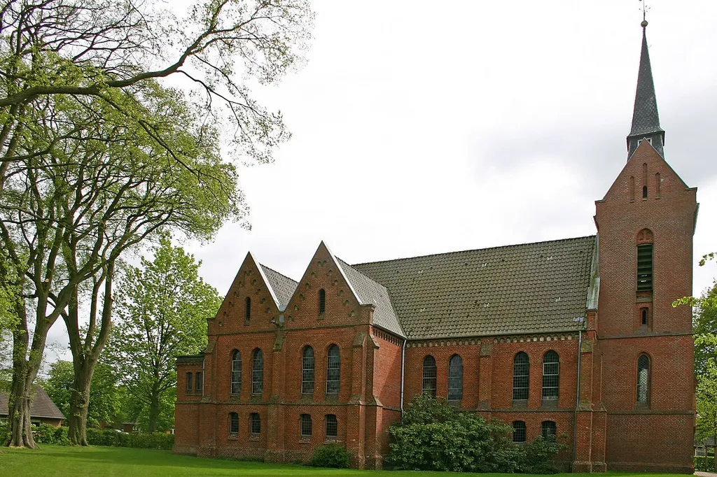 Christ Church in Hollen, district of Leer, East Frisia, Germany