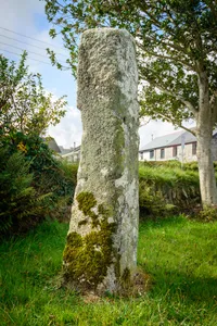 An early Christian memorial stone in St Francis churchyard, Indian Queens