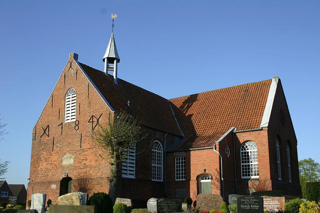 Historic church in Wolthusen, city of Emden, East Frisia, Germany