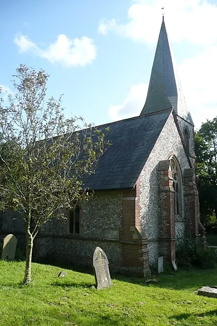 St Nicholas' parish church, Upper Chute, Wiltshire, seen from the northwest