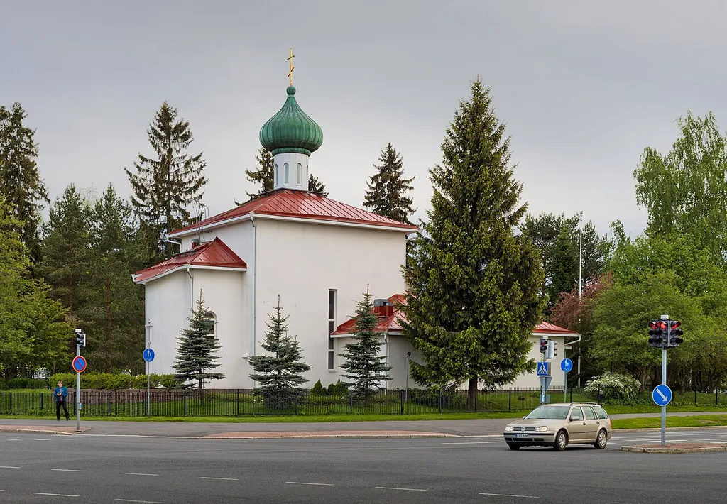 Orthodox Church of Tikkurila in Viertola, Vantaa, Finland in 2021 May.