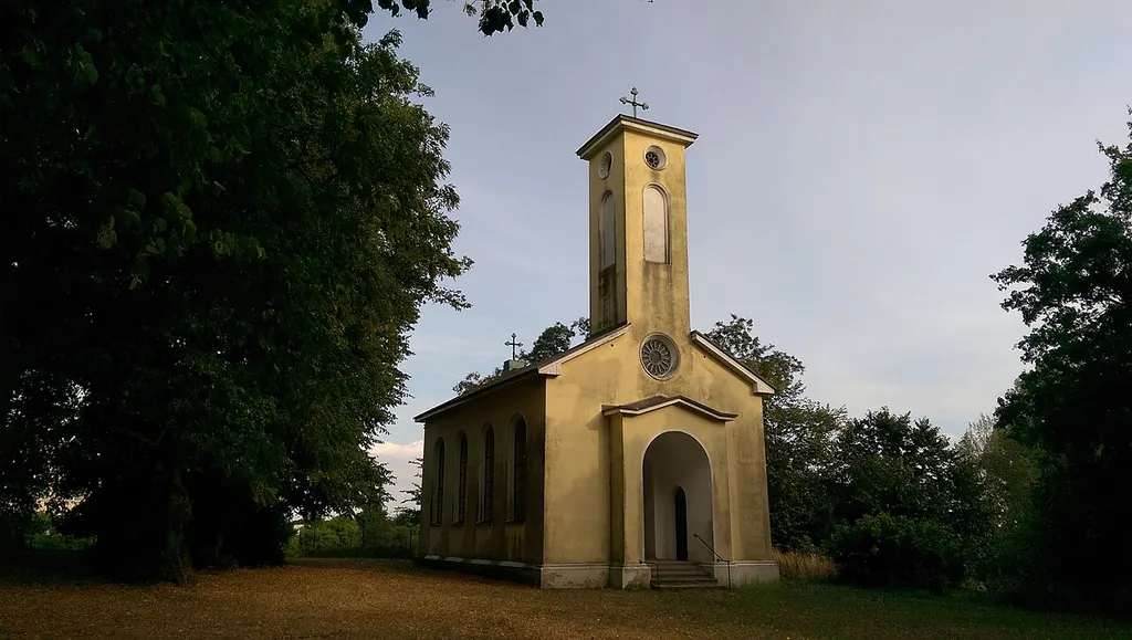 North-western view of the church in Görslow , Leezen municipality, Ludwigslust-Parchim district, Mecklenburg-Vorpommern state, Germany