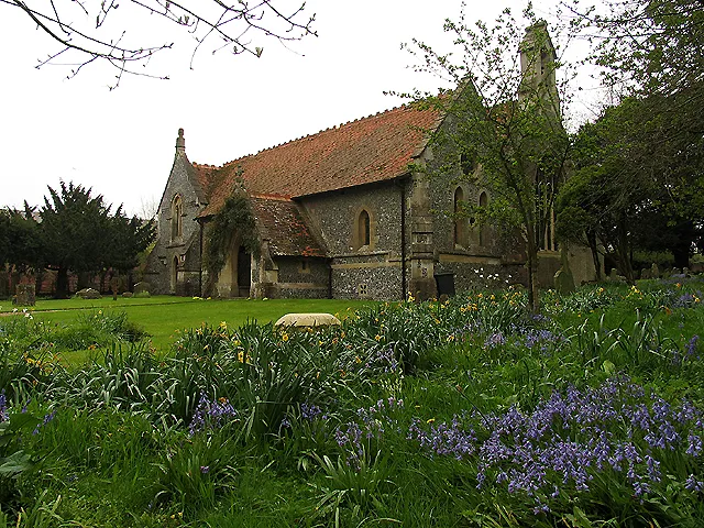 Church of England parish church of All Saints, West Ilsley, Berkshire: view from the north-west