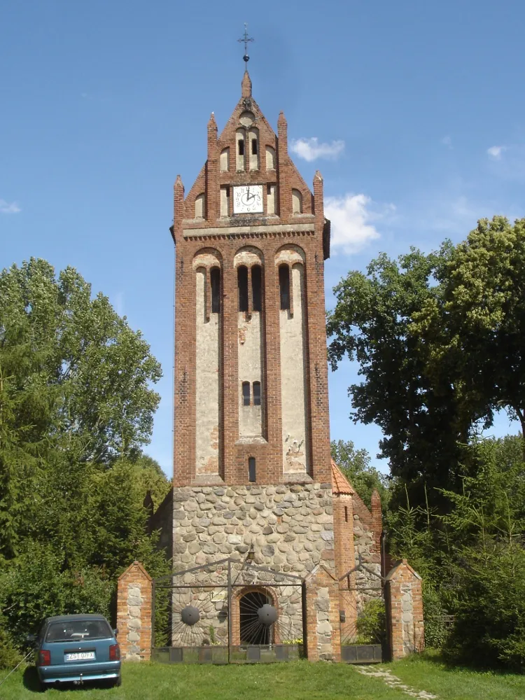 Church in Pęzino, Poland, West Pomeranian Voivodeship, Stargard Country, commune Stargard.