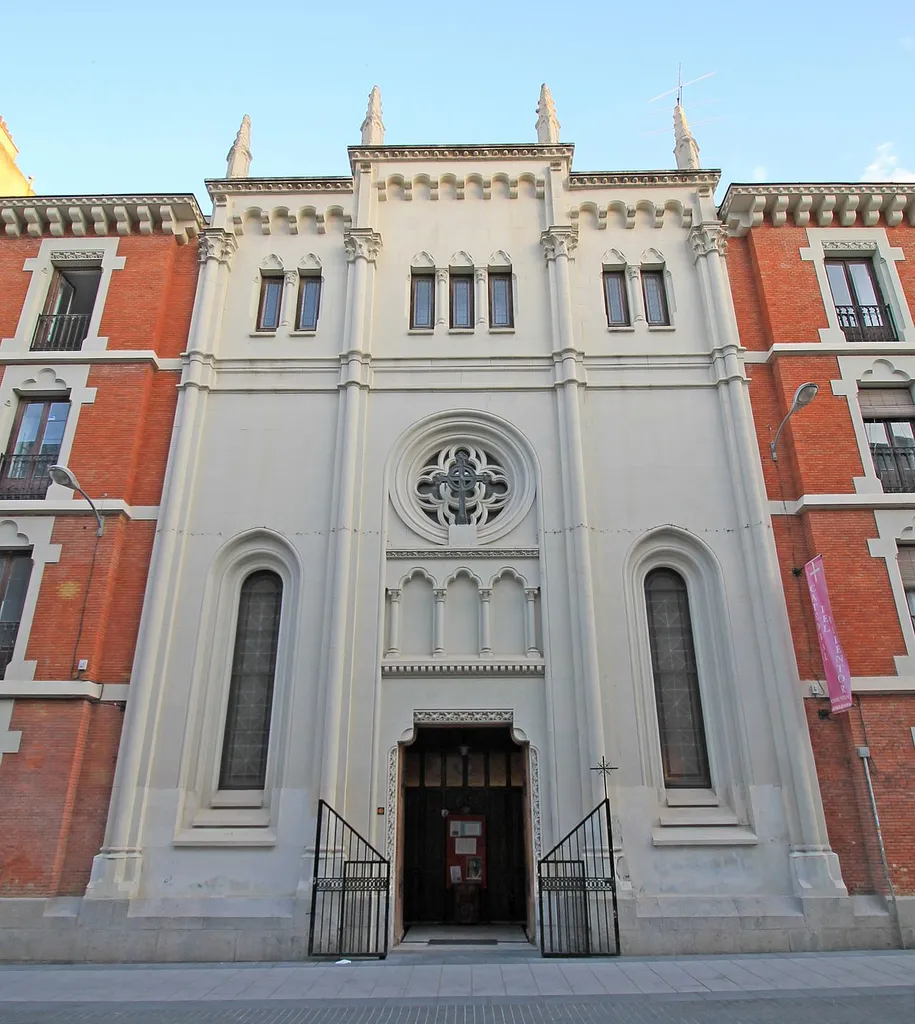Façade of the Cathedral of the Redeemer in Madrid (Spain).