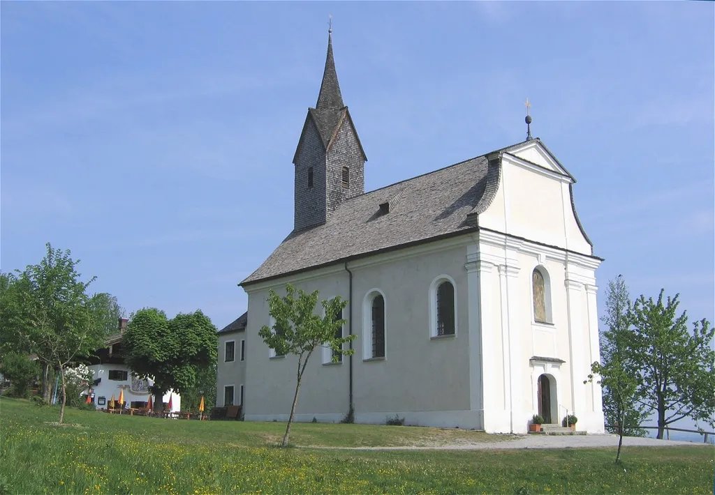 Schwarzlack, view of the Sanctuary of Saint John of Nepomuk and Saint Mary of Help from south-east.