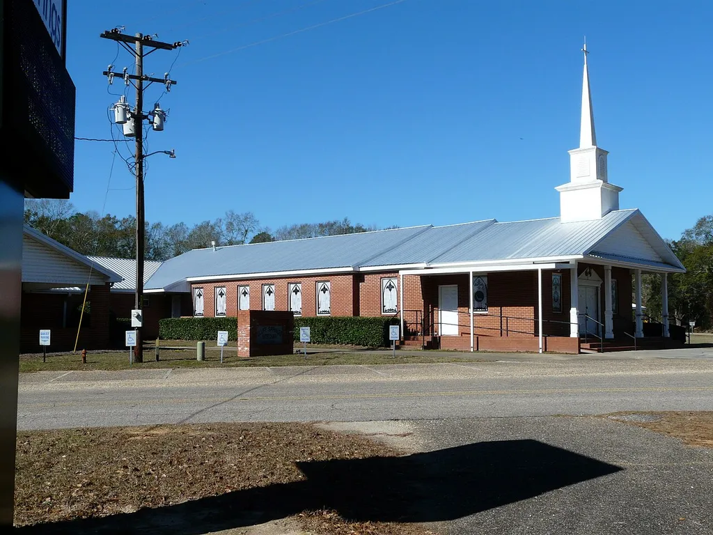 Bluff Springs Baptist Church on Bluff Springs Road in Avon, Alabama.