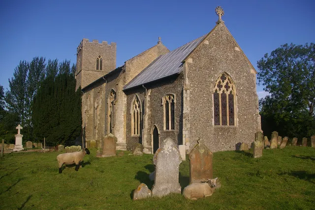 St Andrew's parish church, Field Dalling, Norfolk, seen from the east