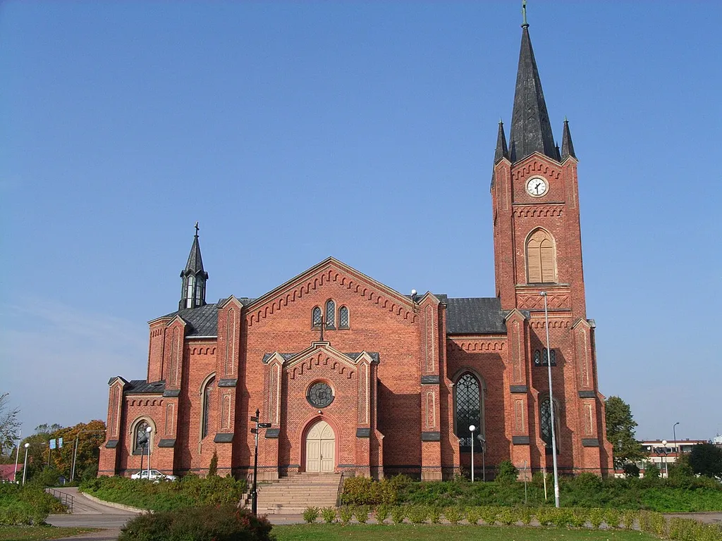 Loviisa, Finland, neo-gotic church from 1865, picture taken from south