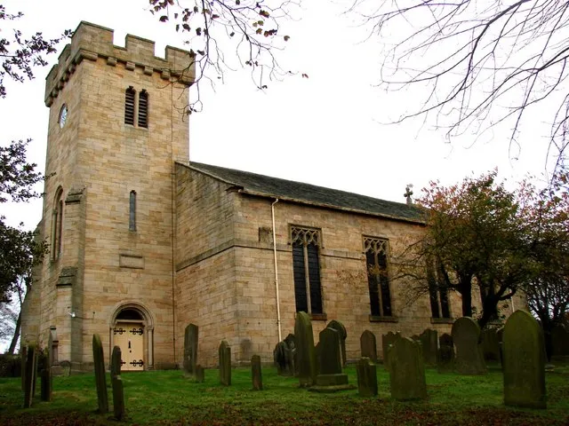 St Margaret of Antioch parish church, Tanfield, County Durham, seen from the south