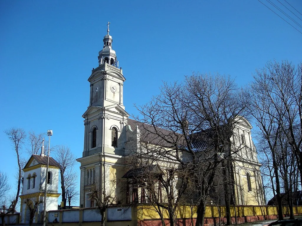 The church in Dobra, Poland.