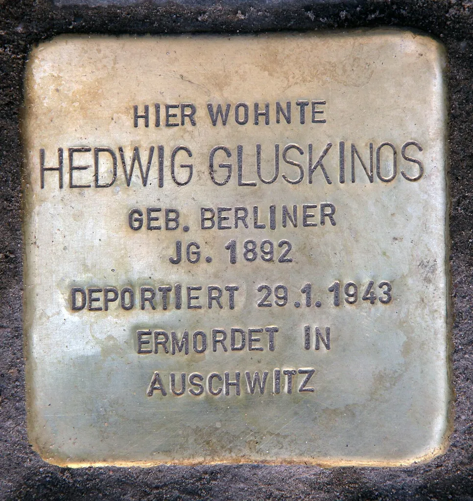Stolperstein dedicated to Hedwig Gluskinos